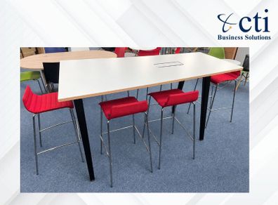 Steelcase High Table & 6 Pledge Stools