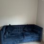 Meadows & Byrne Velvet Navy Couch Image 3