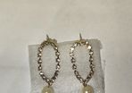 Silver pearl earrings