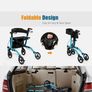 New can post Folding Aluminium Mobility Aid Rollator Walker with 4 Wheels Image 6