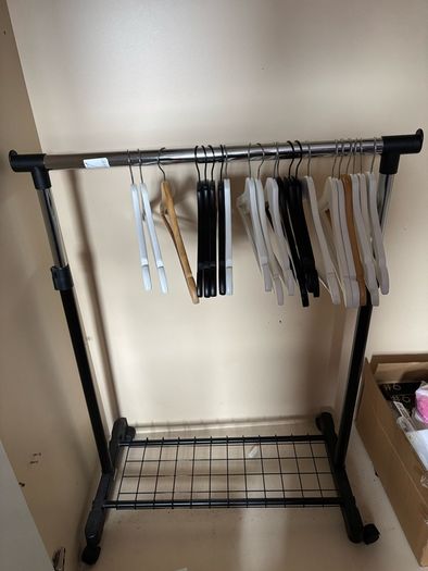 Clothes Rail Black/Chrome