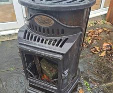 Old province gas heater (used as outdoor fire pit)