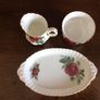 Fine Bone China Milk Jug & Sugar Bowl On China Tray Image 3