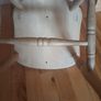Vintage Hardwood Fiddle back chair. Image 4