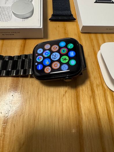 As New Apple Watch Series 10 46mm Jet Black & Metal Strap