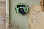 Hand painted wooden magnet!