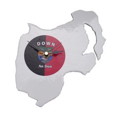 Handmade Glass County Clock - Down