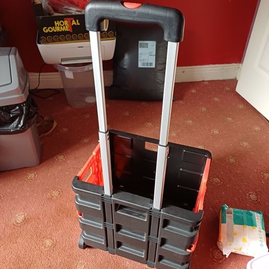 two wheel trolley Box.ideal for shopping.etc.