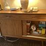 1950s sideboard with 2 drawers & sliding doors. Image 4