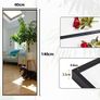 Full Length Mirror 140x40cm Free Standing, Hanging or Leaning, Large Floor Mirror with Black Aluminum Alloy Frame for Living Room or Bedroom Image 5