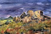 three rock mountain watercolour