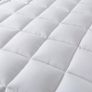 Supersoft Mattress Topper Double Bed - 1100 GSM Filling 4 Inch (10cm) Thick Mattress Topper with Elasticized Corner Straps - White (Double 137x190 cm) Image 4