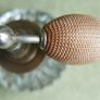 Vintage Iridescent Glass Perfume Bottle and Puffer. Image 7