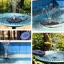 3.5W Solar Water Feature Round Split Stand Individually Floating Bird Bath with 12 Nozzles Pond Pump and Solar Panel for Pool, Pond, Garden Decoration or Water Feature (FREE POSTAGE) Image 2
