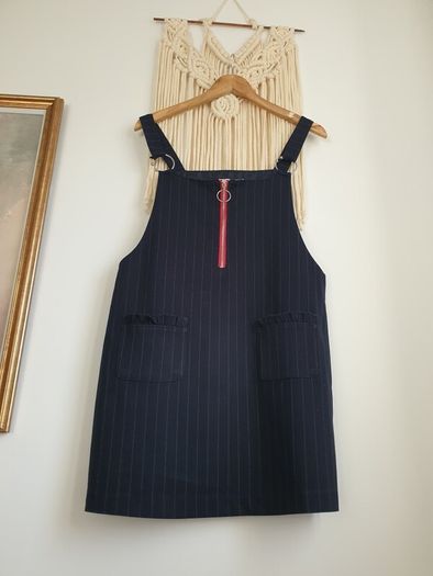 Mango Pinafore Dress Size Large
