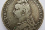 1889 Silver Crown Coin - British Queen Victoria Jubilee Head