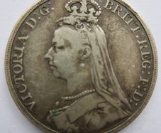 1889 Silver Crown Coin - British Queen Victoria Jubilee Head