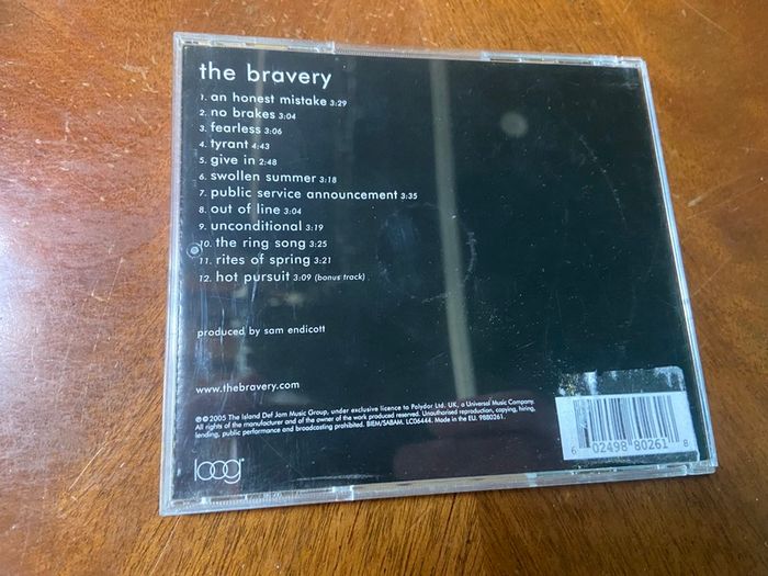 The Bravery Self Titled CD