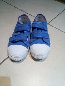 Boys Canvas Trainers, Size 2 UK