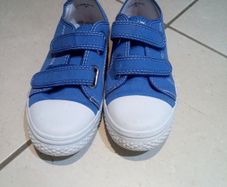 Boys Canvas Trainers, Size 2 UK