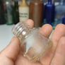 195 - Set of 3 Vintage Clear Glass Cork Screw Top Decorative Collectible Inkwells Ink Bottles Image 8