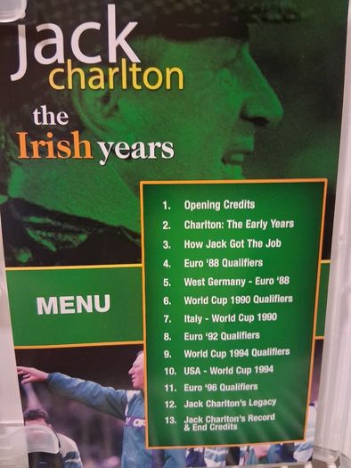 Jack Charlton. The Irish Years DVD. Collect In Dublin Or Receive Via Post.Italia 90 Revisited With Jack  DVD Also Available.