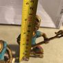 SET OF 2 Craft Vatika Musical Ladies with Inlay Work Pair of Brass Statues, 31/2 Inches Height   Pure Handmade and Stone Work Multi Idol Image 3