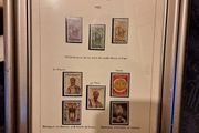 Framed selection of mint Vatican City stamps from 1966