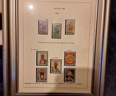 Framed selection of mint Vatican City stamps from 1966