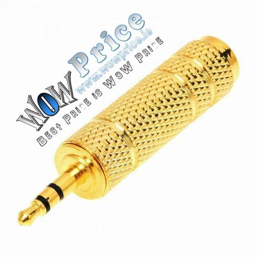 4712 3.5mm 1/8Inch Male to 6.3mm 1/4Inch Female Stereo Audio Jack
