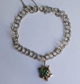 Vintage 9K Solid Gold 375 Chain Link Charm Bracelet 5,52g