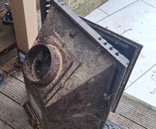Inset stove fire
