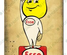 Esso oil drop Boy Classic car garage metal tin sign