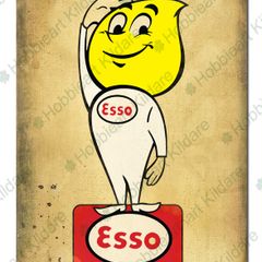 Esso oil drop Boy Classic car garage metal tin sign