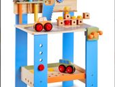 Wooden Kids Workbench Toy with 62 Accessories  Role Play Builder Set for Ages 3