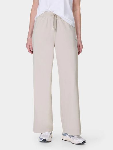 Size XXS New with tags Sweaty Betty Cream 30 inch inside seam Explorer Wide Leg 30" Trousers