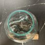 Handmade Molten Glass Bowl on Natural Wood,  Boxed Image 5