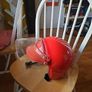 Vintage and quirky Suzuki safety helmet with visor. Image 2