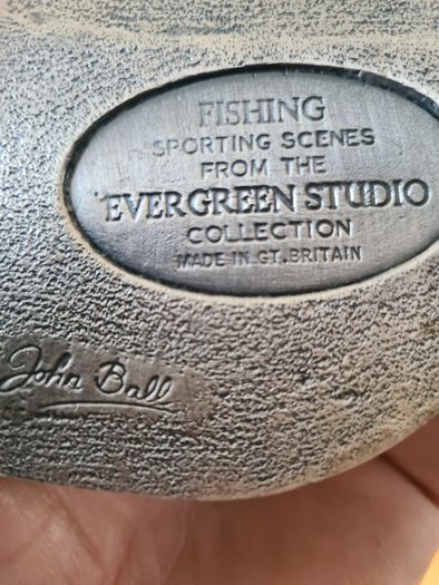 Vintage Heavy-duty Evergreen Studios Collection . Fishing Sporting Scene.very Finely Detailed.