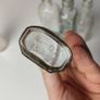 243 - Set of 5 Vintage Clear Glass Cork Top Collectible Decorative Bottles Image 5