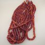 Vintage African Style Orange Red Glass Beads Strands 24 inches Image 8