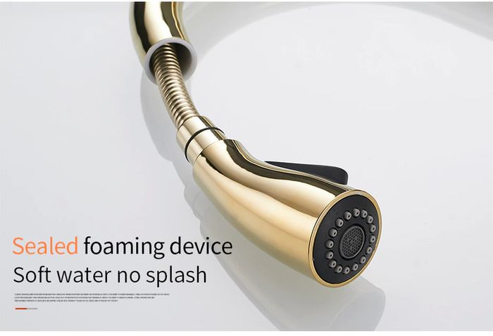 BRAND NEW Gold Kitchen Faucets Silver Single Handle Pull Out Kitchen Tap Single Hole Handle Swivel Degree Water Mixer Tap Mixer Tap 866011
