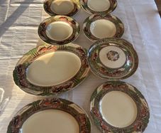 Vintage 1930s Myott Son & Co "England's Countryside" 10-Piece Service (H.W.340)