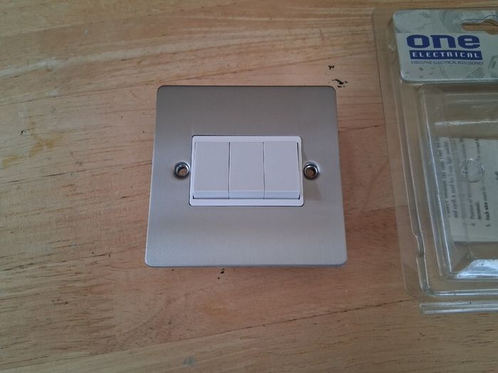 One Electrical 3-Gang 2-Way Light Switch Satin