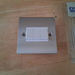 One Electrical 3-Gang 2-Way Light Switch Satin