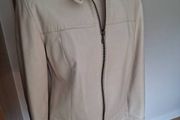 M&amp;S Stone Soft Leather Jacket Size 12