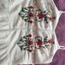 FF Tesco White Embroidered Floral Cotton Cami Top Peplum Hem Image 9