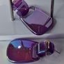 Metallic Purple Retro Buckle Iridescent Earrings Image 4