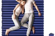 Inflatable Double Camping Mat with Foot Pump, Ultralight Air Camp Mattress 120cm 140cm for 2 Person, Compact and Moistureproof Sleeping Mat for Hiking, Backpacking, Hammock, Tent (FREE POSTAGE)