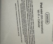 iPad mini,256GB (6th Generation) WiFi+Cellular (IRISH STOCK)Brand New Sealed 1 Year Apple Warranty (Space Grey)